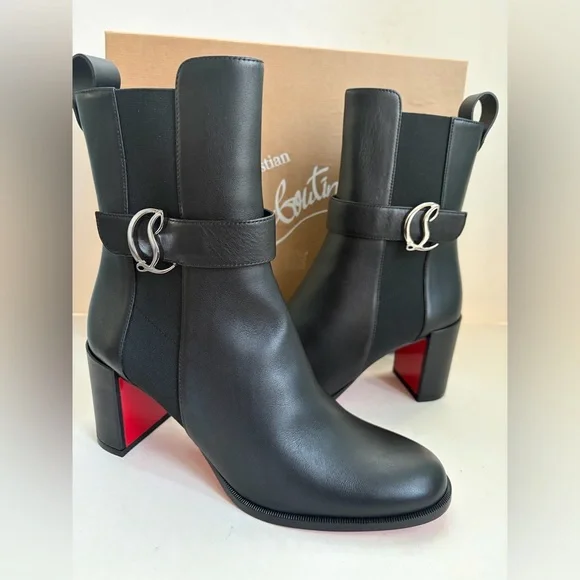 Christian Louboutin Leather 70 Chelsea Booties - Picture 8 of 16